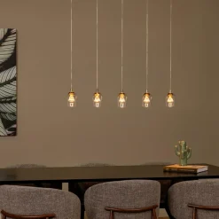 Hanglampen|Ygo Hanglamp BERLIANE 5Del. Lang Transparant