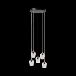 Hanglampen|Ygo Hanglamp BERLIANE 5Del. Rond Transparant