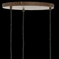Hanglampen|Ygo Hanglamp DANIALO 3Del. Bruin/Crème