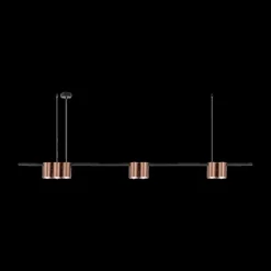 Hanglampen|Ygo Hanglamp ISE 7Del. Geborst. Brons/Zwart