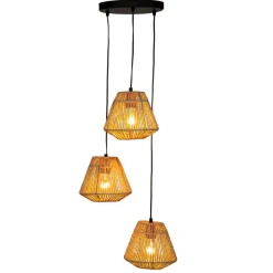 Hanglampen|Ygo Hanglamp JILYS Rond 3Del. Naturel