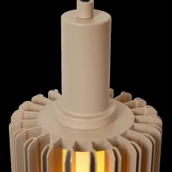 Hanglampen|Ygo Hanglamp LAMBRES 3Del. Rond Taupe