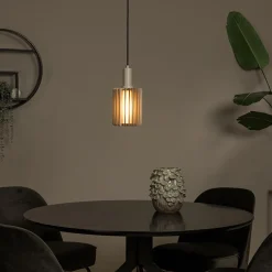 Hanglampen|Ygo Hanglamp LAMBRES 1Del. Taupe