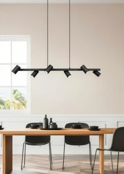 Hanglampen|Ygo Hanglamp MARLEY 6-Delig Metaal Zwart