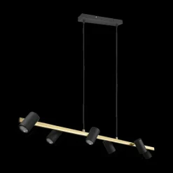 Hanglampen|Ygo Hanglamp MARLEY 6-Delig Metaal Zwart/Goud