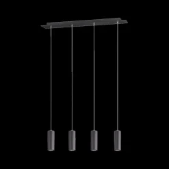 Hanglampen|Ygo Hanglamp MARLEY 4-Delig Metaal Zwart