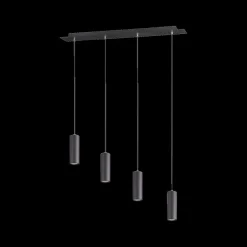 Hanglampen|Ygo Hanglamp MARLEY 4-Delig Metaal Zwart