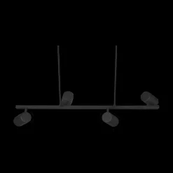 Hanglampen|Ygo Hanglamp MARLEY 4-Delig Metaal Zwart