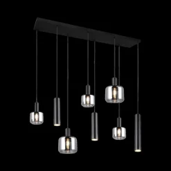 Hanglampen|Ygo Hanglamp MATARO 8Del. Zwart