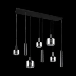 Hanglampen|Ygo Hanglamp MATARO 8Del. Zwart