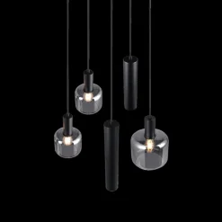 Hanglampen|Ygo Hanglamp MATARO 5Del. Zwart