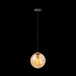 Hanglampen|Ygo Hanglamp MONSARAZ 1Del. Glas Amber