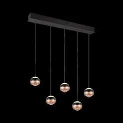 Hanglampen|Ygo Hanglamp ORBIT 5Del. Zwart/Coffee