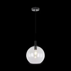 Hanglampen|Ygo Hanglamp OSIRA Ø25 Zwart/Glas Helder