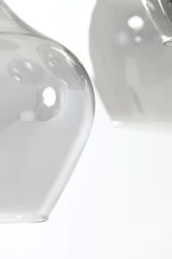 Hanglampen|Ygo Hanglamp RAKEL 5Del. Rnd Ant. Brons/Glas Smoke