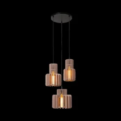 Hanglampen|Ygo Hanglamp ROLLO 3Del. Taupe