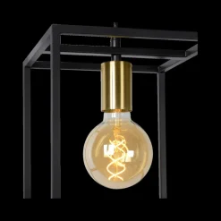 Hanglampen|Ygo Hanglamp RUBEN 1Del. Zwart/Goud