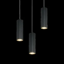 Hanglampen|Ygo Hanglamp SOKA 3Del. Metaal Zwart