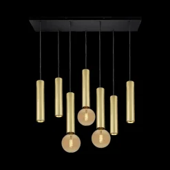 Hanglampen|Ygo Hanglamp TABOO 7Del. Zwart/Goud