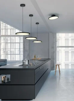 Hanglampen|Ygo Hanglamp TRAY 1Del. Met. Mat Zwart