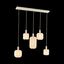 Hanglampen|Ygo Hanglamp TUFIA 5Del. Linnen Crème