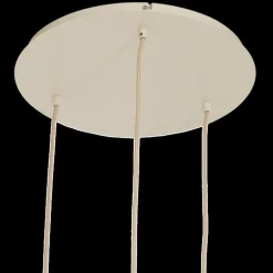 Hanglampen|Ygo Hanglamp TUFIA 3Del Rond Linnen Crème