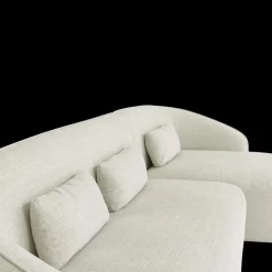 Hoeksalons|Ygo Hoeksalon AUGUST Cream Longchair Rechts B293