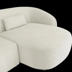 Hoeksalons|Ygo Hoeksalon AUGUST Cream Longchair Rechts B293