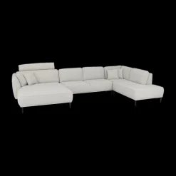 Hoeksalons|Ygo Hoeksalon CALABRIA Grijs Longchair Links B396