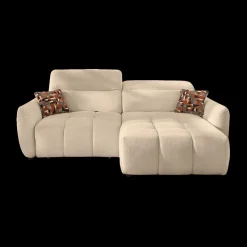 Hoeksalons|Ygo Hoeksalon CECILE Beige met Elektrische Diepteverstelling B263