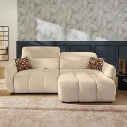 Hoeksalons|Ygo Hoeksalon CECILE Beige met Elektrische Diepteverstelling B263