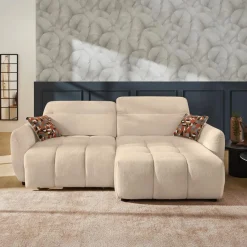 Hoeksalons|Ygo Hoeksalon CECILE Beige met Elektrische Diepteverstelling B263