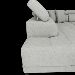 Hoeksalons|Ygo Hoeksalon FIRENZE Hoek Links Grijs - Elektrische diepteverstelling