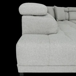 Hoeksalons|Ygo Hoeksalon FIRENZE Hoek Links Grijs - Elektrische diepteverstelling