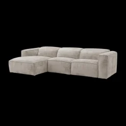 Hoeksalons|Ygo Hoeksalon GASTON Greige Longchair Links B311