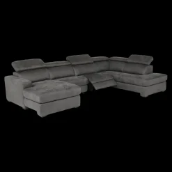 Hoeksalons|Ygo Hoeksalon MARLEY Longchair Links Smokey Grey