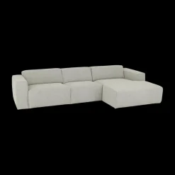 Hoeksalons|Ygo Hoeksalon SMILE Naturel B312-L161 Longchair Rechts