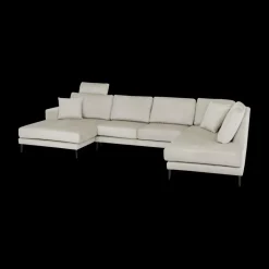 Hoeksalons|Ygo Hoeksalon SYLVESTER Longchair Links Movie 196 Shell B372