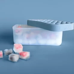 Aperitief & Wijn|Ygo Ijsblokjesvorm DOTZ Sil. M/Ijsbak Blauw