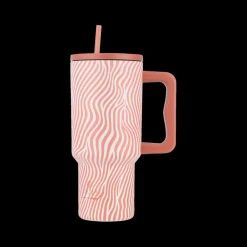 Koffie & Thee|To Go|Ygo Isoleefles DAMYAN 900ml Ribbel Peach