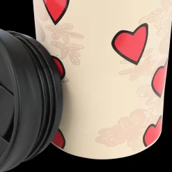 Koffie & Thee|To Go|Ygo Isoleermok DAMYAN 350ml Tender Hart Beige/Rood