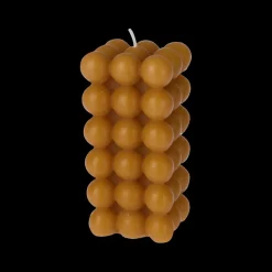 Woondecoratie|Ygo Kaars BALLS Bolletjesvorm Hoog Oker