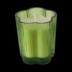 Woondecoratie|Ygo Kaars FIHONA Bloemvorm Glas Groen Ass.