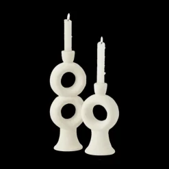 Woondecoratie|Ygo Kaarshouder SIMI Rond Steen Wit L