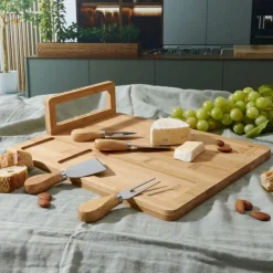 Servies|Tafelaccessoires|Ygo Kaasplank FRAGO M/4Del. Bestek Bamboe