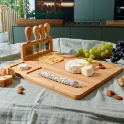 Servies|Tafelaccessoires|Ygo Kaasplank FRAGO M/4Del. Bestek Bamboe