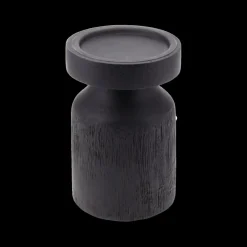 Woondecoratie|Ygo Kandelaar ROELOM Mango Zwart M