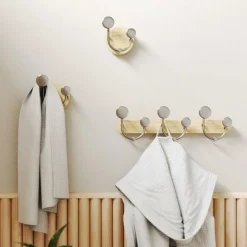 Opbergen|Ygo Kapstok MELODY 2H. Naturel/Nikkel