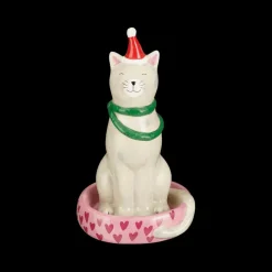 Kerst|Ygo Kat BENZEL M met Kerstmuts Wit