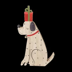 Kerst|Ygo Kersthond BARNEY Hout Ass.